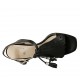 Sandale pour femmes avec glands et franges en cuir noir talon 7 - Pointures disponibles:  33, 34, 44