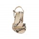 Sandalo da donna con cinturino in pelle stampata multicolore tacco 5 - Misure disponibili: 33, 34, 42, 43, 44, 45