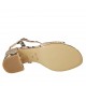 Sandalo da donna con cinturino in pelle stampata multicolore tacco 5 - Misure disponibili: 33, 34, 42, 43, 44, 45