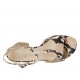 Sandalia para mujer con cinturon en piel imprimida multicolor tacon 5 - Tallas disponibles:  33, 43, 44, 45