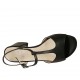 Sandalia para mujer con cinturon en piel negra tacon 5 - Tallas disponibles:  43, 44, 45