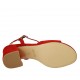 Sandalo da donna con cinturino in camoscio rosso tacco 5 - Misure disponibili: 33, 34, 42, 43, 44, 45