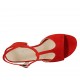 Sandalo da donna con cinturino in camoscio rosso tacco 5 - Misure disponibili: 33, 34, 42, 43, 44, 45