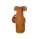 Scarpa aperta da donna con cinturino in camoscio color cuoio tacco 6 - Misure disponibili: 33, 34, 42, 43, 44, 45