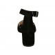 Woman's open shoe with strap in black suede heel 6 - Available sizes:  32, 42, 43, 44, 45
