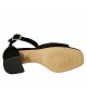 Scarpa aperta da donna con cinturino in camoscio nero tacco 6 - Misure disponibili: 32, 42, 43, 44, 45
