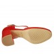Scarpa aperta da donna con cinturino in camoscio rosso tacco 7 - Misure disponibili: 34, 42, 43