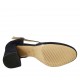 Zapato abierto para mujer con cinturon en gamuza azul tacon 7 - Tallas disponibles:  42, 43