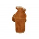 Escarpin ouvert pour femmes avec courroie en daim brun clair talon 7 - Pointures disponibles:  33, 42, 43, 45