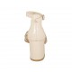 Woman's open shoe with strap in nude patent leather heel 7 - Available sizes:  43, 45