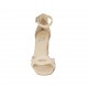 Scarpa aperta da donna in vernice nude con cinturino tacco 7 - Misure disponibili: 43, 45