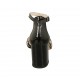 Scarpa aperta da donna in vernice nera con cinturino tacco 7 - Misure disponibili: 32, 33, 34, 42, 43, 44, 45