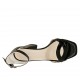 Scarpa aperta da donna in vernice nera con cinturino tacco 7 - Misure disponibili: 32, 33, 34, 42, 43, 44, 45