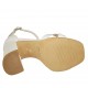 Scarpa aperta da donna in vernice bianca con cinturino tacco 7 - Misure disponibili: 33, 34, 42, 43, 44, 45