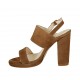 Sandale avec plateforme pour femmes en daim marron terre talon 10 - Pointures disponibles:  32, 33, 34, 42, 43, 44, 46