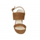 Sandale avec plateforme pour femmes en daim marron terre talon 10 - Pointures disponibles:  32, 33, 34, 42, 43, 44, 46
