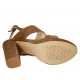 Sandale avec plateforme pour femmes en daim marron terre talon 10 - Pointures disponibles:  32, 33, 34, 42, 43, 44, 46