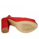 Sandalia con cinturon y plataforma para mujer en gamuza roja tacon 10 - Tallas disponibles:  32, 33, 34, 42