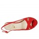 Sandalia con cinturon y plataforma para mujer en gamuza roja tacon 10 - Tallas disponibles:  32, 33, 34, 42