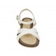 Sandalo da donna con cinturino in pelle bianca tacco 2 - Misure disponibili: 33, 34, 42, 43, 46, 47