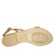 Sandale entredoigt pour femmes en daim brun clair talon 2 - Pointures disponibles:  43, 44