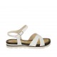 Sandalo con cinturino da donna in pelle bianca zeppa 2 - Misure disponibili: 33, 42, 43, 44, 45, 46