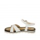 Sandalo con cinturino da donna in pelle bianca zeppa 2 - Misure disponibili: 33, 42, 43, 44, 45, 46