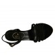 Sandale pour femmes en daim noir avec courroie, plateforme et talon 10 - Pointures disponibles:  32, 33, 34, 42, 44, 47
