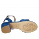 Sandale pour femmes avec courroie en daim bleuet talon 5 - Pointures disponibles:  32, 42, 43, 44, 45