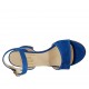Sandalo da donna con cinturino in camoscio bluette tacco 5 - Misure disponibili: 32, 33, 34, 42, 43, 44, 45, 46