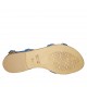 Sandale entredoigt pour femmes avec courroies croiseés en daim bleuet talon 1 - Pointures disponibles:  33, 42