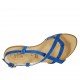 Sandale entredoigt pour femmes avec courroies croiseés en daim bleuet talon 1 - Pointures disponibles:  33, 42