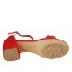 Scarpa aperta da donna in camoscio rosso con cinturino tacco 5 - Misure disponibili: 34, 42, 43