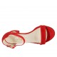 Scarpa aperta da donna in camoscio rosso con cinturino tacco 5 - Misure disponibili: 34, 42, 43