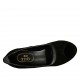 Scarpa da donna aperta in punta con plateau in camoscio nero tacco 9 - Misure disponibili: 33, 34, 42
