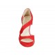 Escarpin à bout ouvert pour femmes en daim rouge talon 9 - Pointures disponibles:  32, 33, 34, 42, 43, 45