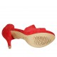 Escarpin à bout ouvert pour femmes en daim rouge talon 9 - Pointures disponibles:  32, 33, 34, 42, 43, 45