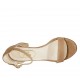 Scarpa aperta da donna in camoscio beige con cinturino tacco 5 - Misure disponibili: 43, 45