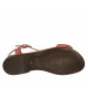 Sandale pour femmes avec courroie et fleurs en daim de couleur prune talon 1 - Pointures disponibles:  33, 43, 44, 46