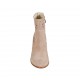 Botines para mujer con cremallera en gamuza y gamuza perforada rosa tacon 6 - Tallas disponibles:  33, 34, 42, 43, 44, 45, 46