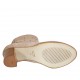Stivaletto da donna con cerniera in camoscio e camoscio forato rosa tacco 6 - Misure disponibili: 33, 34, 42, 43, 44, 45, 46