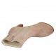 Stivaletto da donna con cerniera in camoscio e camoscio forato rosa tacco 6 - Misure disponibili: 33, 34, 42, 43, 44, 45, 46