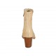 Stivaletto da donna con cerniera in pelle e pelle forata beige tacco 6 - Misure disponibili: 32, 33, 34, 42, 43, 44, 45, 46