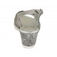 Woman's sandal in grey suede and grey and silver laminated printed leather wedge heel 5 - Available sizes:  31, 33, 34, 42, 44, 45