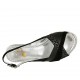 Sandalo da donna in pelle, camoscio e camoscio stampato nero zeppa 5 - Misure disponibili: 31, 32, 33, 34, 42, 43, 44, 45