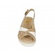 Sandalo da donna in pelle bianca, pelle stampata e camoscio beige zeppa 5 - Misure disponibili: 31, 32, 33, 34, 42, 43, 44, 45