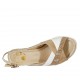 Sandalo da donna in pelle bianca, pelle stampata e camoscio beige zeppa 5 - Misure disponibili: 31, 32, 33, 34, 42, 43, 44, 45