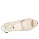 Sandalia para mujer en piel color desnudo con plataforma tacon 9 - Tallas disponibles:  32, 33, 34, 42, 44, 45, 46, 47