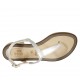 Sandale entredoigt pour femmes en cuir lamé argent talon 2 - Pointures disponibles:  42, 43, 45, 47