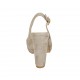 Woman's platform sandal in taupe suede heel 10 - Available sizes:  32, 33, 34, 43, 46, 47